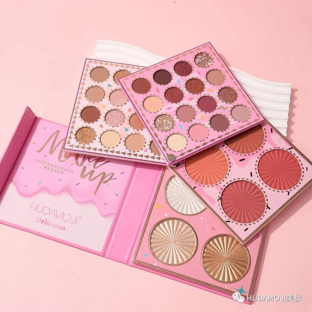 Makeup Palette,Eyeshadow & Highlighter & Blush & Contouring,4-Layer Book-Style