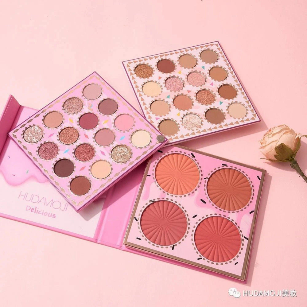Makeup Palette,Eyeshadow & Highlighter & Blush & Contouring,4-Layer Book-Style