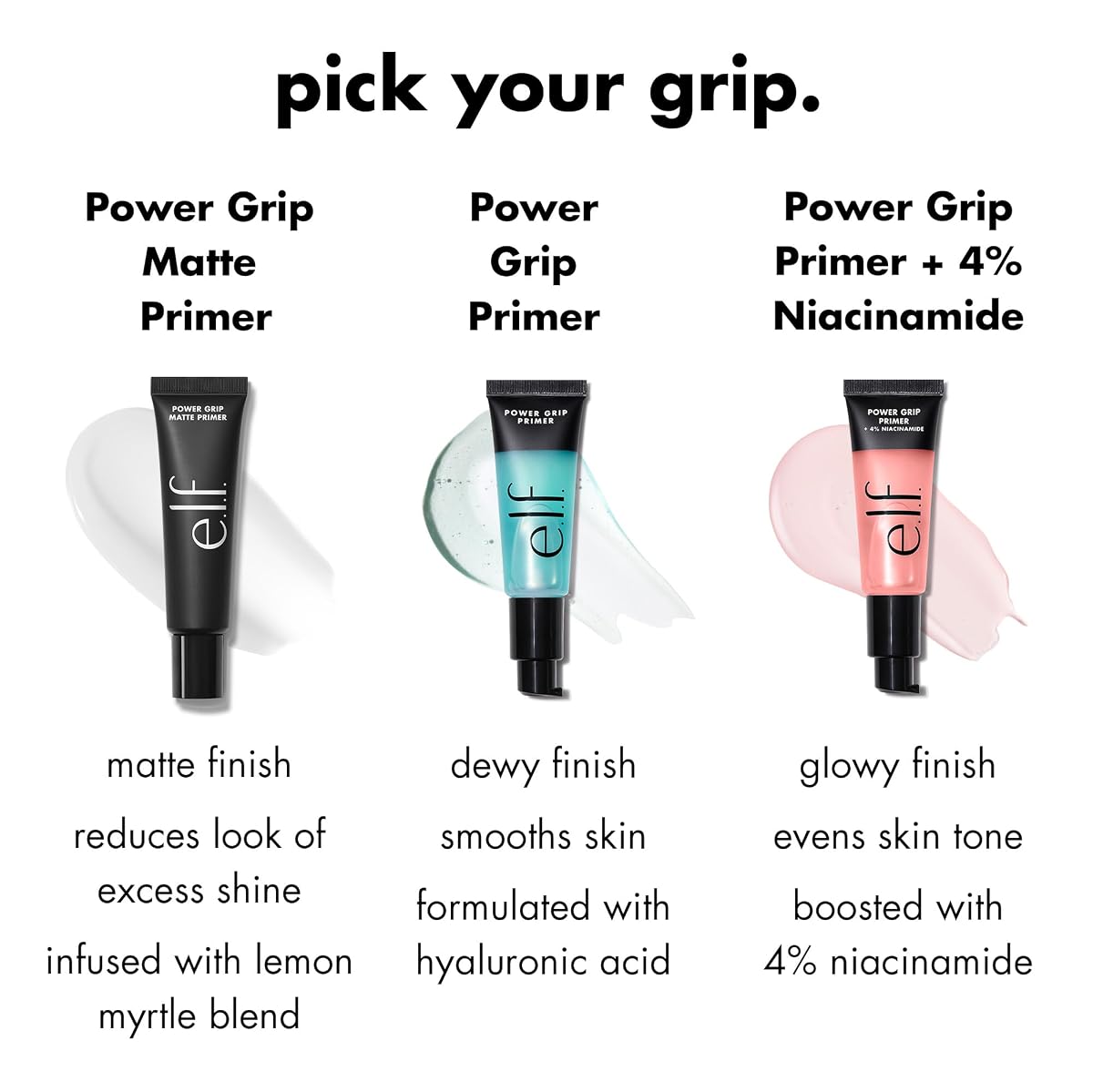 e.l.f. Power Grip Primer, Gel-Based & Hydrating Face Primer for Smoothing Skin & Gripping Makeup, Moisturizing & Priming, Vegan & Cruelty-Free