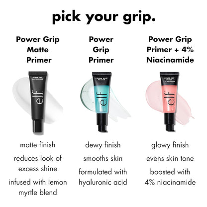 e.l.f. Power Grip Primer, Gel-Based & Hydrating Face Primer for Smoothing Skin & Gripping Makeup, Moisturizing & Priming, Vegan & Cruelty-Free