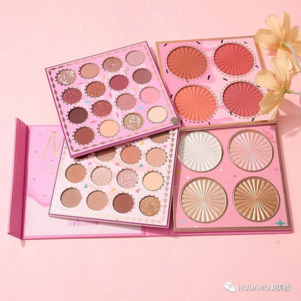 Makeup Palette,Eyeshadow & Highlighter & Blush & Contouring,4-Layer Book-Style
