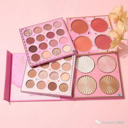 Makeup Palette,Eyeshadow & Highlighter & Blush & Contouring,4-Layer Book-Style